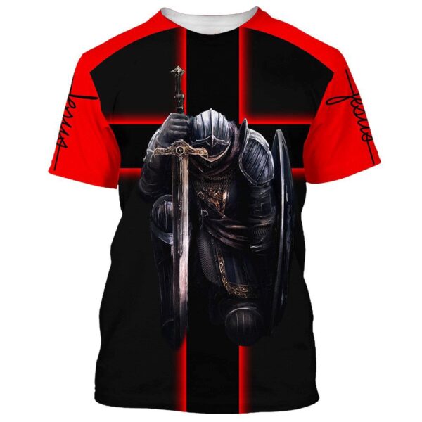 Warrior Of God I’M On Team Jesus I’M Not Religious 3D T Shirt, Christian T Shirt, Jesus Tshirt Designs, Jesus Christ Shirt