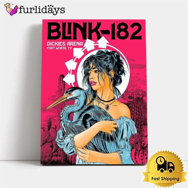 Blink 182 Dickies Arena Fort Worth Show Canvas Poster