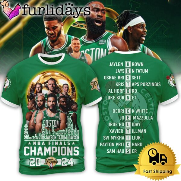 Boston Celtics 2024 NBA Finals Champions All Over Print T-Shirt