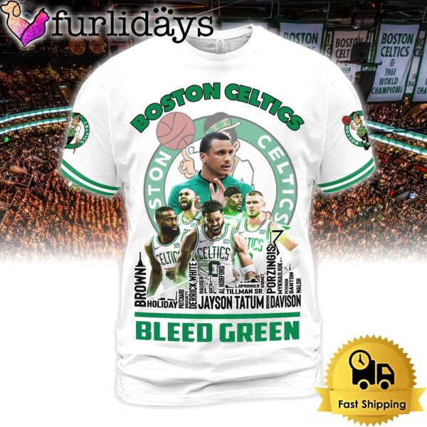 Boston Celtics Champions 2024 NBA Finals Bleed Green All Over Print T-Shirt