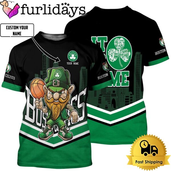 Boston Celtics Lucky The Leprechaun Mascot All Over Print T-Shirt Gift For Fan