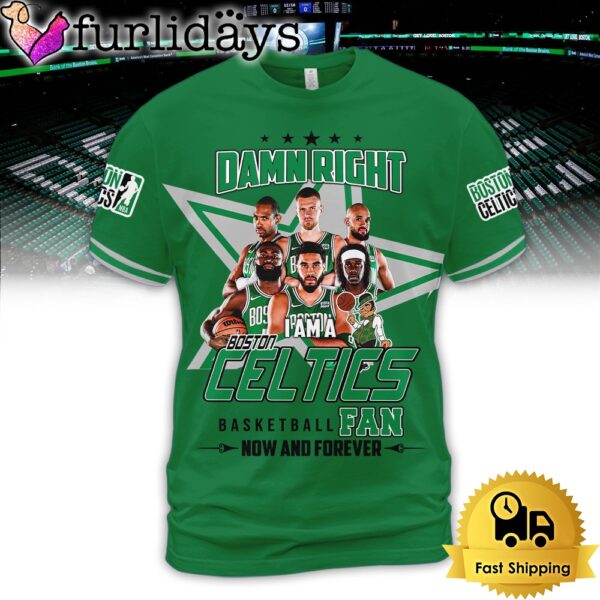 Boston Celtics Now And Forever NBA Finals Champions 2024 All Over Print T-Shirt