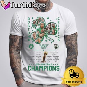 Boston Celtics The Greatest NBA Teams 2024 NBA Finals Champions Signatures Unisex T-Shirt