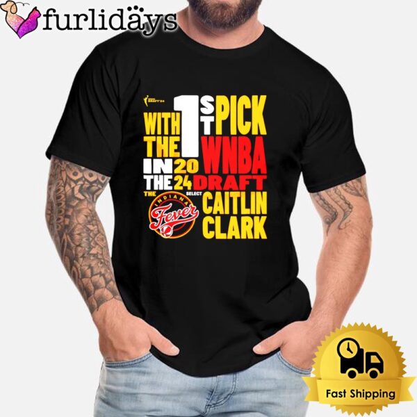 Caitlin Clark Indiana Fever Draft 1st Pick WNBA 2024 Logo Unisex T-Shirt