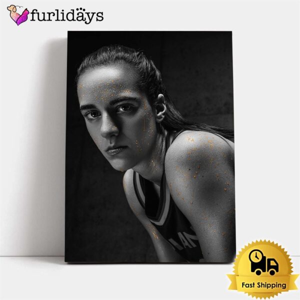 Caitlin Clark Portrait of WNBA women’s basketball legend Poster Canvas