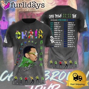 Chris Brown Signature Breezy 2024 Tour With Special Guests Ayra Starr & Muni Long 3D T-Shirt