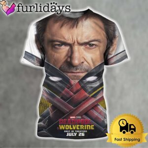Deadpool and Wolverine New Poster Hugh Jackman And Ryan Reynolds In Theaters All Over Print T-Shirt