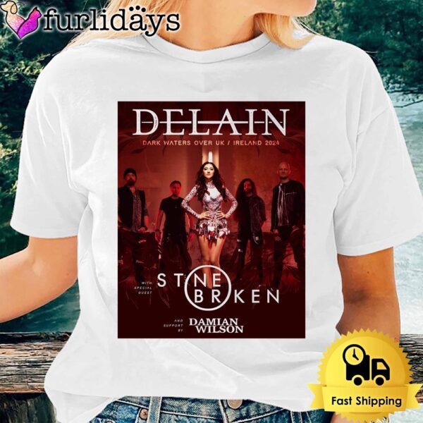 Delain Dark Waters Over Uk Ireland 2024 Unisex T-Shirt