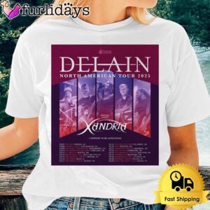 Delain North American Tour 2025 With Special Guest Xandria Schedule Unisex T-Shirt