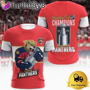 Florida Panthers Conquer Victory Stanley Champions Cup 2024 All Over Print T-Shirt