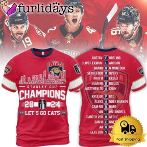 Florida Panthers Stanley Cup Champions Conquering The Peak In 2024 All Over Print T-Shirt