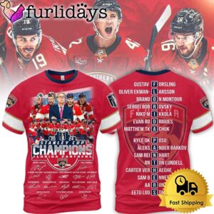 Florida Panthers Stanley Cup Champions Legends Begin 2024 All Over Print T-Shirt