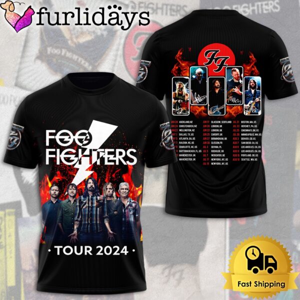 Foo Fighters Tour 2024 Schedule All Over Print T-Shirt