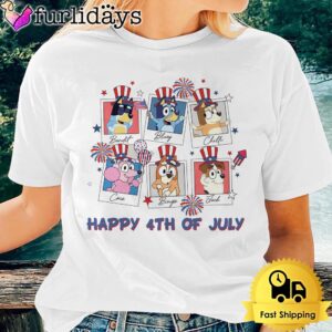 Happy 4th Of July Bluey Family Unisex T-Shirt