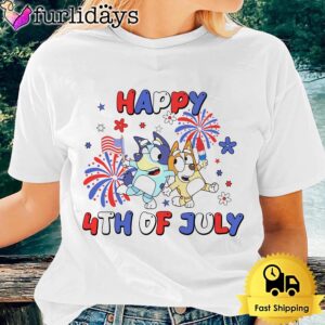 Happy 4th Of July Bluey Unisex T-Shirt