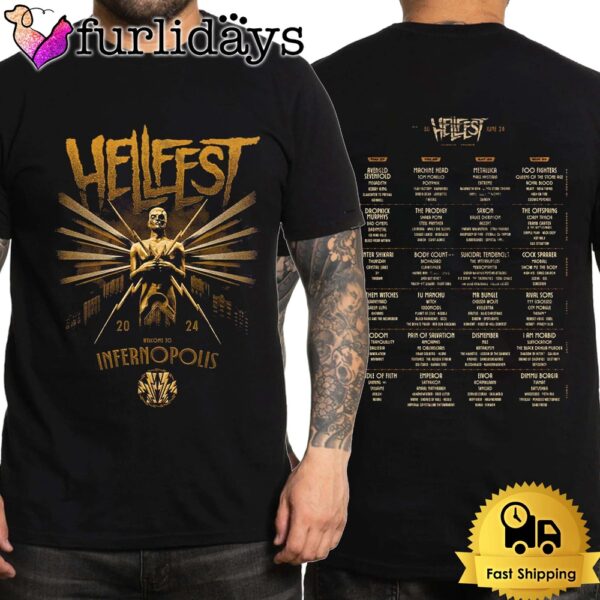 Hellfest Iconic Statue Merch Festival In Clisson France June 2024 Unisex T-Shirt