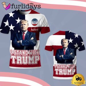 I Stand With Donald Trump 2024 All Over Print T-Shirt