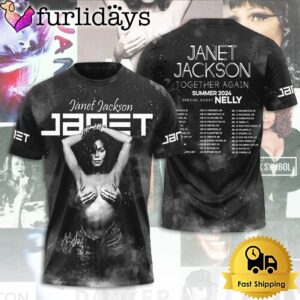 Janet Jackson Signature Together Again Summer 2024 All Over Print T-Shirt