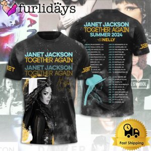 Janet Jackson Signature Together Again Summer 2024 Schedule All Over Print T-Shirt