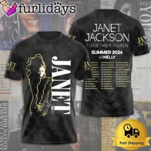 Janet Jackson Together Again Summer 2024 Schedule All Over Print T-Shirt