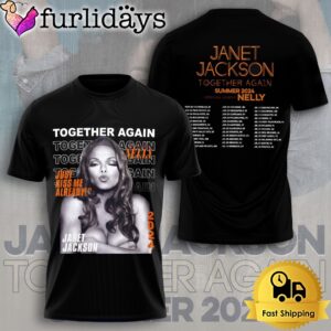 Janet Jackson Together Again Summer Tour 2024 Just Kiss Me Already All Over Print T-Shirt