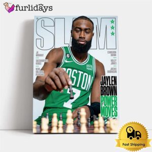 Jaylen Brown Boston Celtics On Slam 242 Home Decor Poster Canvas