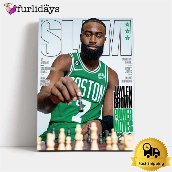 Jaylen Brown Boston Celtics On Slam 242 Home Decor Poster Canvas