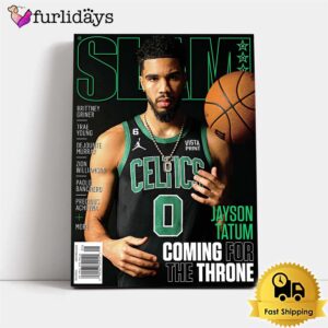 Jayson Tatum Boston Celtics On Slam 241 Home Decor Poster Canvas