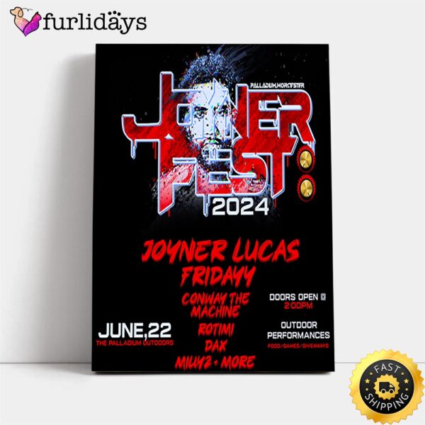 Joyner Lucas Fest 2024 Poster Canvas