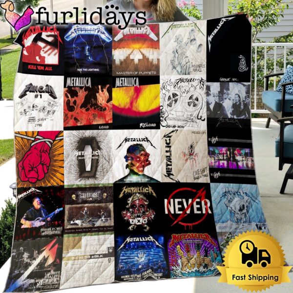 Metallica Style Heavy and Explosive Music Quilt Blanket