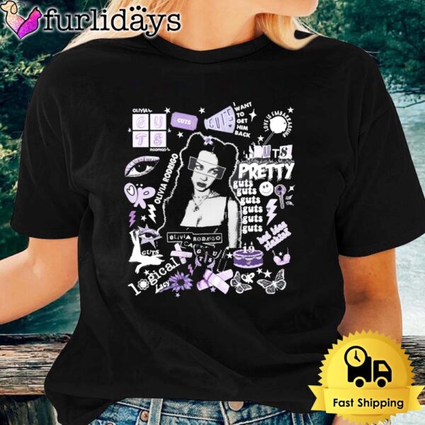 Olivia Rodrigo Guts Tour 2024 Retro Unisex T-Shirt