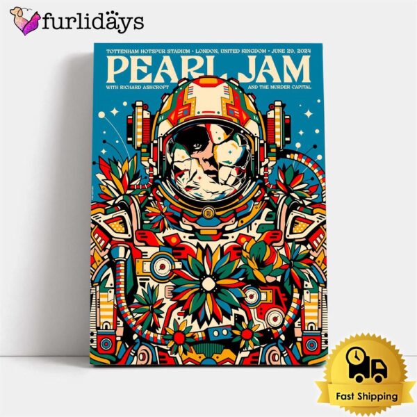 Pearl Jam Tour At Tottenham Hotspur Stadium London June 29 2024 Canvas poster