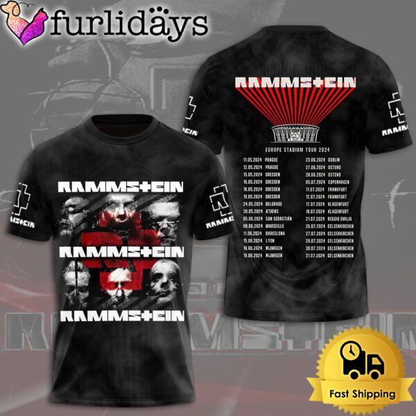 Rammstein Europe Stadium Tour 2024 The Fire of Music Is Burning Tour 2024 All Over Print T-Shirt