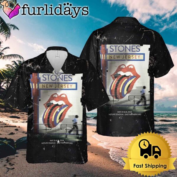 Rolling Stones Hackney Diamonds East Rutheford Hawaiian Shirt