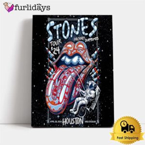 Rolling Stones Hackney Diamonds Tour 2024 Houston Poster Canvas