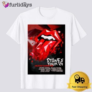 Rolling Stones Hackney Diamonds Tour 2024 Lithograph Unisex T-Shirt