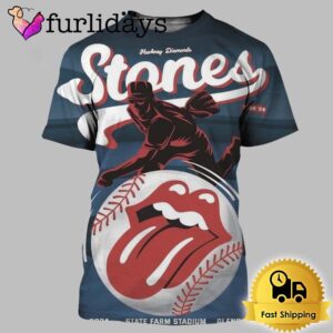 Rolling Stones Hackney Diamonds Tour Poster Baseball Themed All Over Print Shirt