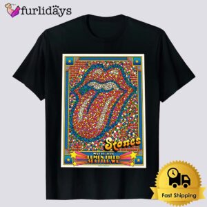Rolling Stones Lithograph Poster For Show At Lumen Field In Seattle WA Unisex T-Shirt