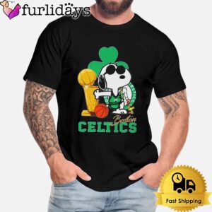 Snoopy and Woodstock Boston Celtics Trophy 2024 T-Shirt