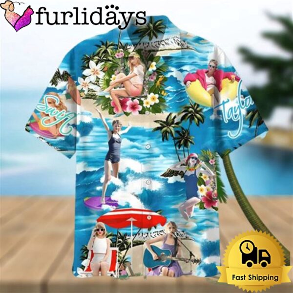 Taylor Swift On The Beach Hawaiian Shirt