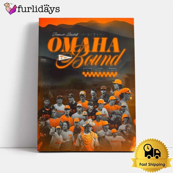 Tennessee Baseball Omaha Bound NCAA 2024 MCWS Mens College World Series Poster Canvas