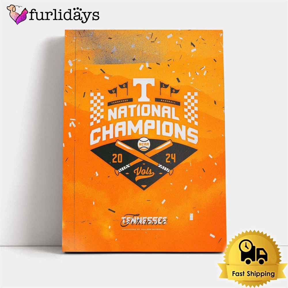 Tennessee Volunteers The Kings Of College Baseball  NCAA National Champions 2024 Poster Canvas