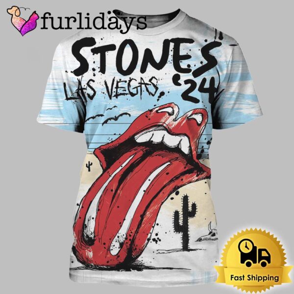 The Rolling Stones Official Poster For The Show At Allegiant Stadium In Las Vegas NV All Over Print Shirt