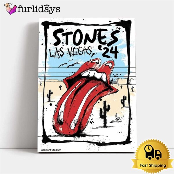 The Rolling Stones Official Poster For The Show At Allegiant Stadium In Las Vegas NV Poster Canvas