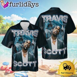 Travis Scott Portrait Photos Diamond Font 2024 Hawaiian Shirt