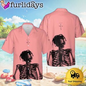 Travis Scott Skull Jack Catus Pink Pastel Color 2024 Hawaiian Shirt