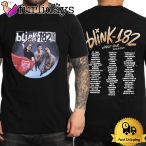 Vintage Blink 182 Edging One More Time Tour 2024 T Shirt