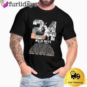 Willie Mays San Francisco Giants Thank You For The Memories T Shirt