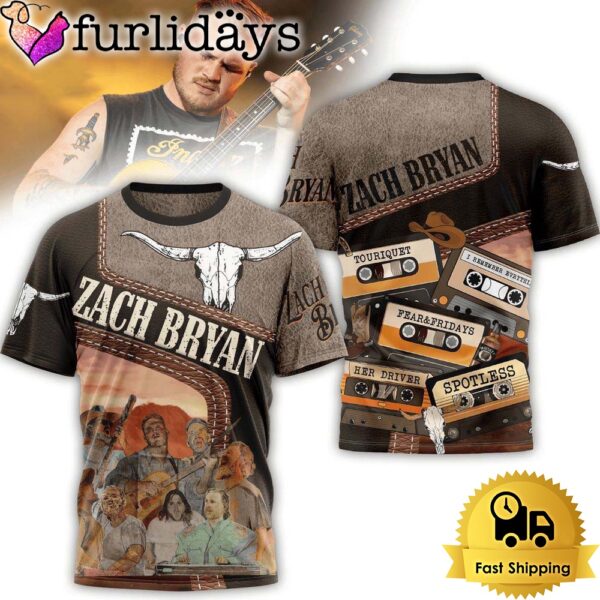 Zach Bryan Fear And Fridays All Over Print T-Shirt