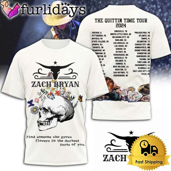 Zach Bryan The Quittin Time Tour 2024 All Over Print T-Shirt